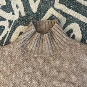 Everlane Recycled Cashmere Beige Turtleneck Sweater Oversized Size L